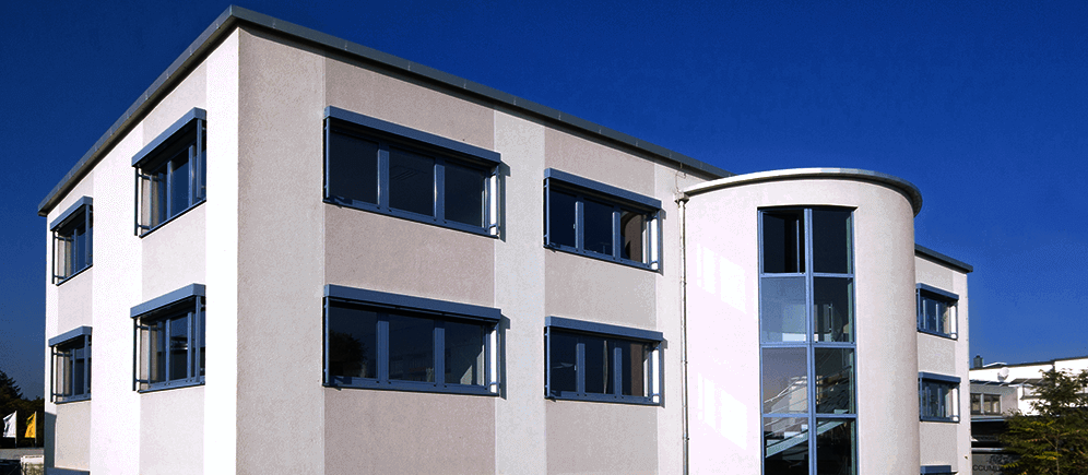 Der Bürokomplex der AIM Batterie Vertriebs GmbH in Fürth